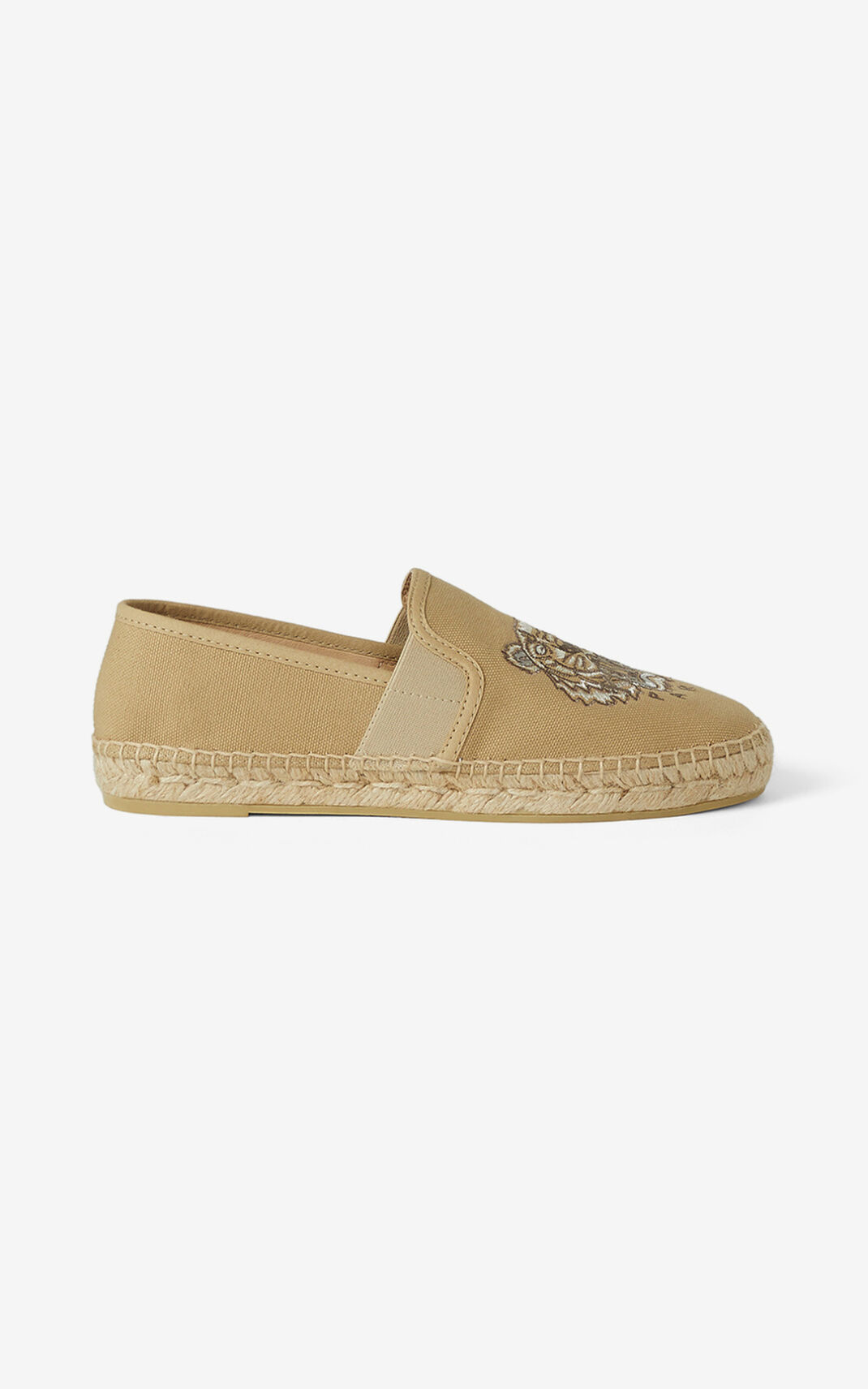 Kenzo Tiger elasticated canvas Espadrile Ženske - Bež - Hrvatska ZVNJOP965